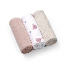 828/03 Муслиновые пеленки с гофрированной поверхностью. Супер мягкие 3 шт.